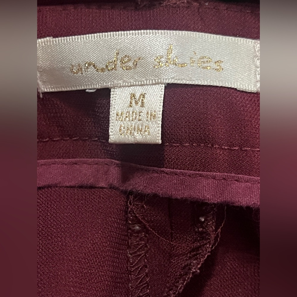Under Skies Burgundy Slim Ankle Pants Medium - Picture 4 of 4